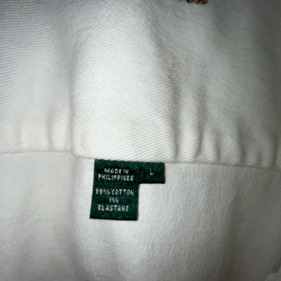 Garage sale price due to stains/spots.  Ralph Lauren white denim jacket size L - Picture 5 of 14